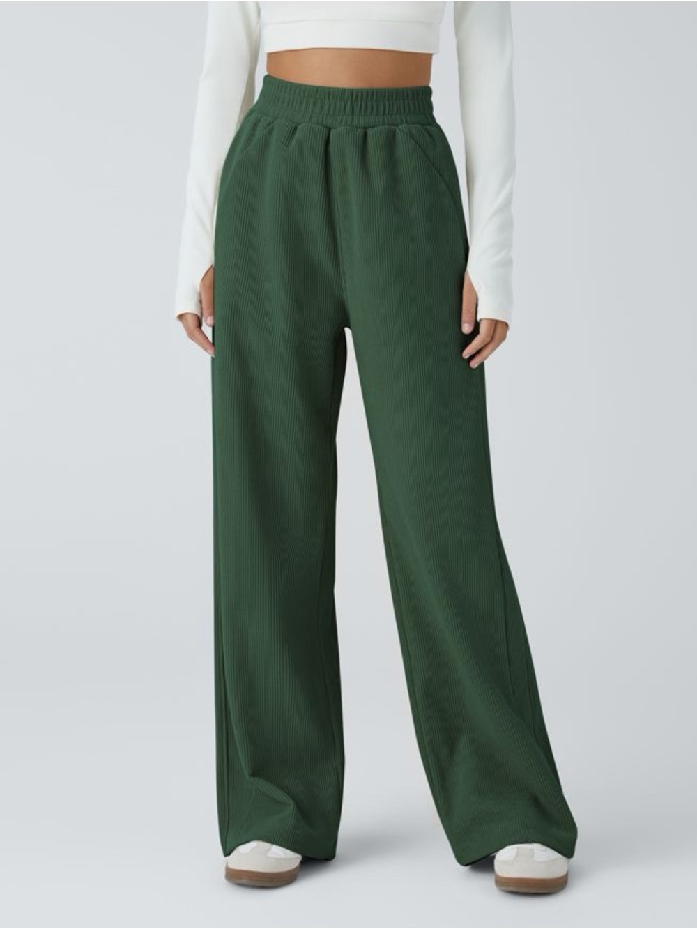 NWOT Halara High Waisted Pocket Straight Leg Mop Corduroy Pant